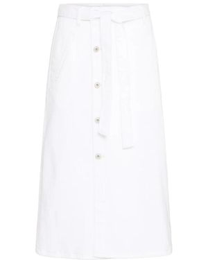 Ichi Witte Midi Rok Met Riem