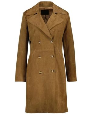 Dondup Double-Breasted Coats - Naturel