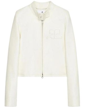 Courreges Leather Jackets - Blanco