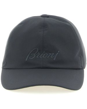 Brioni Bestickte Performa Baseball Cap - Grau