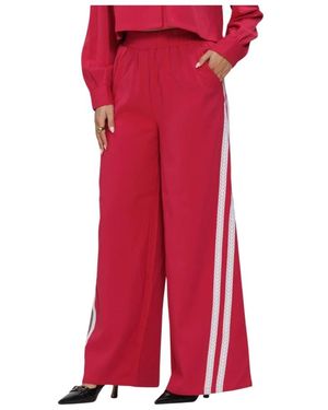 Refined Department Broeken ,Rood ,Polyester Dolce Wijde Broek