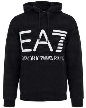 EA7 Regular Fit Hoodie Logo Series - Blauw