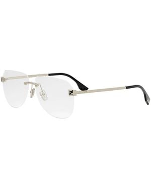 Fendi Accessoires ,Geel ,Aviator Optisch Montuur - Metallic