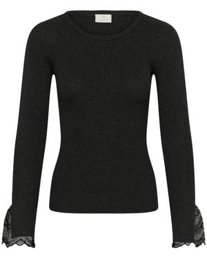 Kaffe Round-Neck Knitwear - Negro