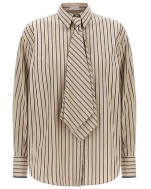 Brunello Cucinelli Shirts - Neutro