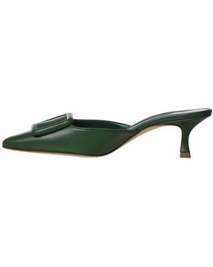 Manolo Blahnik Heeled Mules - Verde