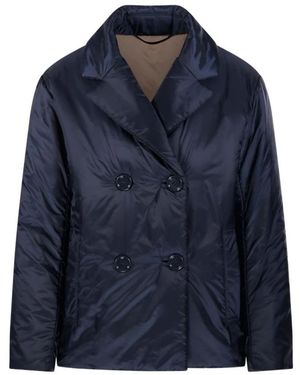 Max Mara Double-Breasted Coats - Azul