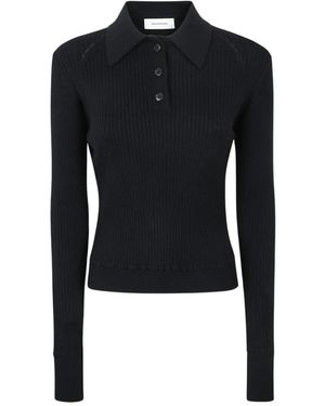 mfpen Tops ,Zwart ,Partial Placket Polo
