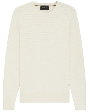 HUGO Round-Neck Knitwear - Blanc