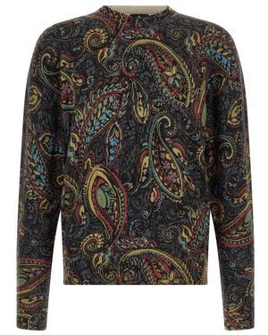 Etro Rundhals-Pullover - Grau