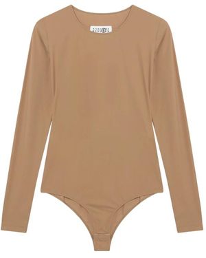 MM6 by Maison Margiela Langarm-Body - Natur