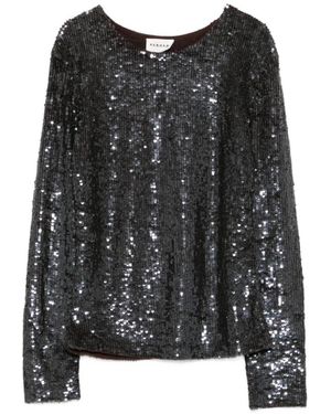 P.A.R.O.S.H. Braunes Top Mit Gcollo-Detail - Schwarz