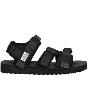 Suicoke Flat Sandalen - Zwart