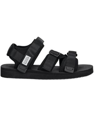 Suicoke Flat Sandalen - Zwart