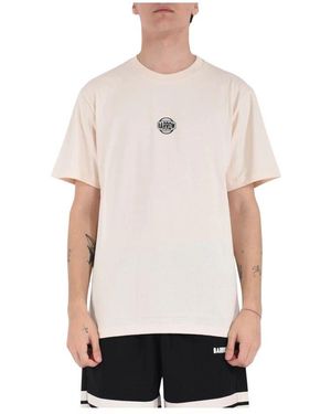 Barrow Baumwoll-T-Shirt Mit Strass-Logos - Natur