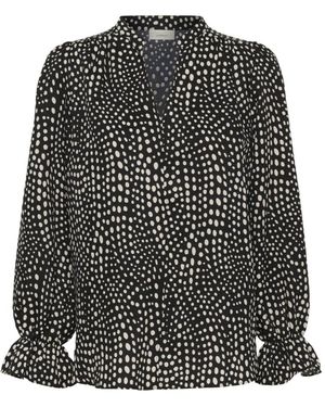 Inwear Overhemden ,Zwart ,Polyester Liberty Iw Blouse