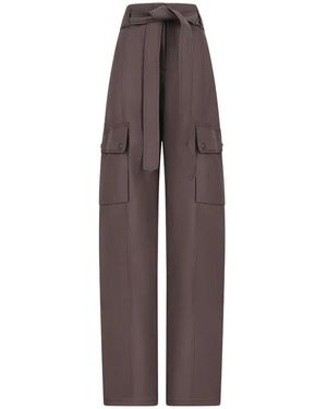 ANDAMANE Straight Trousers - Brown