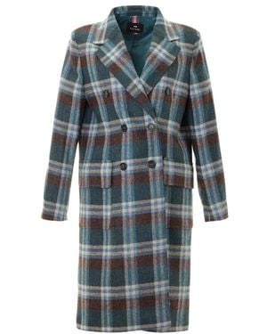 Paul Smith Double-Breasted Coats - Blue