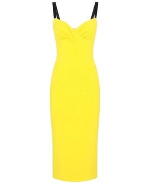 Dolce & Gabbana Abito midi giallo in cady