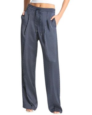 Michael Kors Broeken ,Blauw ,Polyester Polka-Dot Wijde Broek