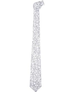 Kiton Blumenkrawatte - Weiß