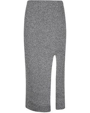 Circus Hotel Rokken ,Grijs ,Grijze Viscose Midi Rok