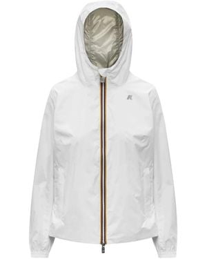 K-Way Jassen ,Wit ,Nylon Lil 2.0 Plus. 2 Reversible Jacket