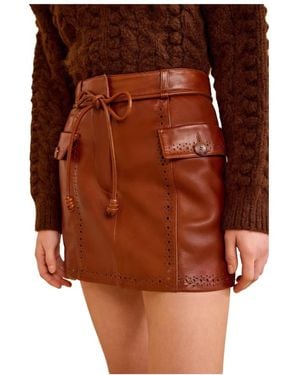 Ulla Johnson Luna Mini Rok - Bruin