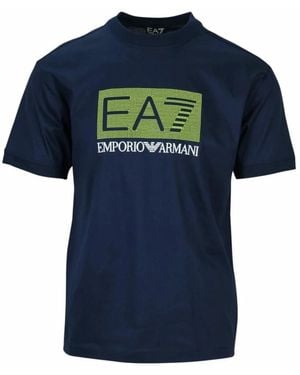 EA7 Blau Kurzarm T-Shirt 3Dpt40Pjfbz1554