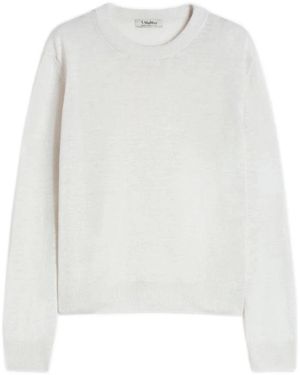 Max Mara Round-Neck Knitwear - Blanco