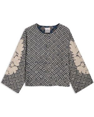 Summum Jacquard Jacke - Grau