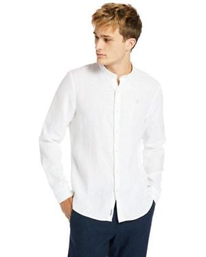 Timberland Slim Fit Linnen Overhemd - Wit