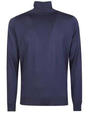 John Smedley Turtlenecks - Blauw