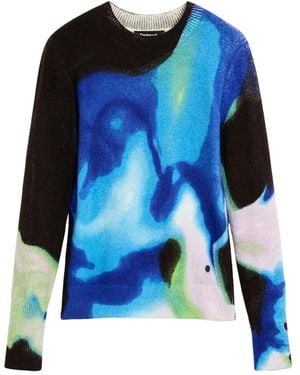 Desigual Jers_Clouds_Lacroix Rundhals-Strickpullover - Blau