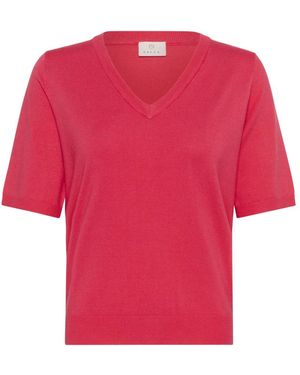 Kaffe V-Neck Knitwear - Rosa