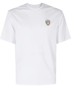 Blauer T-Shirts - White