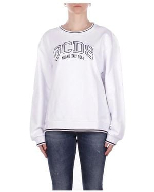 Gcds Logo Front Sweatshirt - Wit