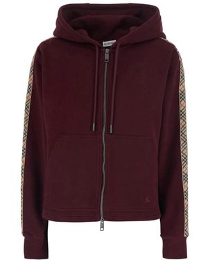 Burberry Hoodies & Sweatvesten ,Rood ,Katoen Harper Sweater - Paars