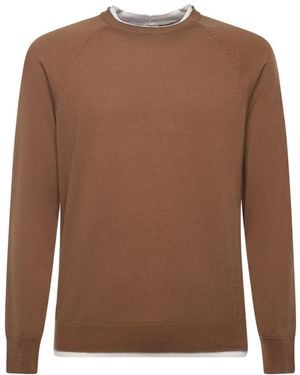 Eleventy Round-Neck Knitwear - Brown
