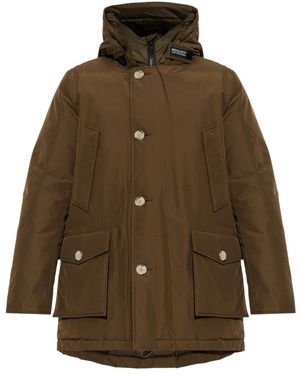 Woolrich Pufferjacke Mit Kapuze - Grün