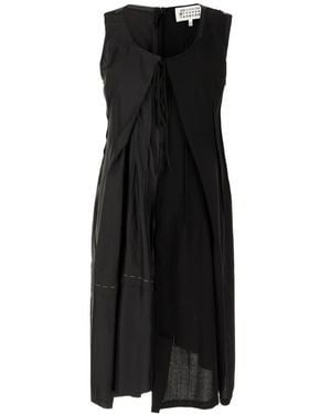 Maison Margiela Kleedjes ,Zwart ,Wol Panel Dress