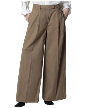 Thelatest Wide Trousers - Brown