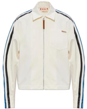 Marni Cotton Jacket With Pocket - Naturel