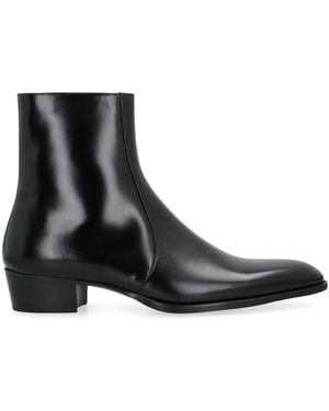 Saint Laurent Cowboy Boots - Black