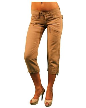 Gas Cropped Trousers - Natural