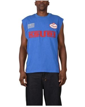 Ksubi Sleeveless Tops - Blu