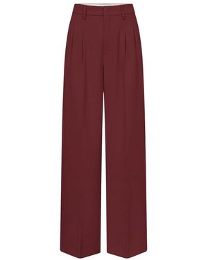 Rossi Broeken ,Rood ,Bundfaltenhose High Waist