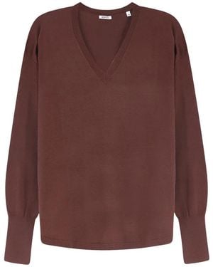 Aspesi V-Ausschnitt Pullover - Braun