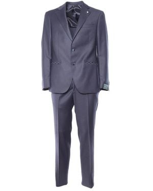 Lubiam Single Breasted Suits - Blu