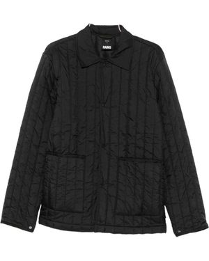 Rains Jassen ,Zwart ,Vertical Quilted Jacket